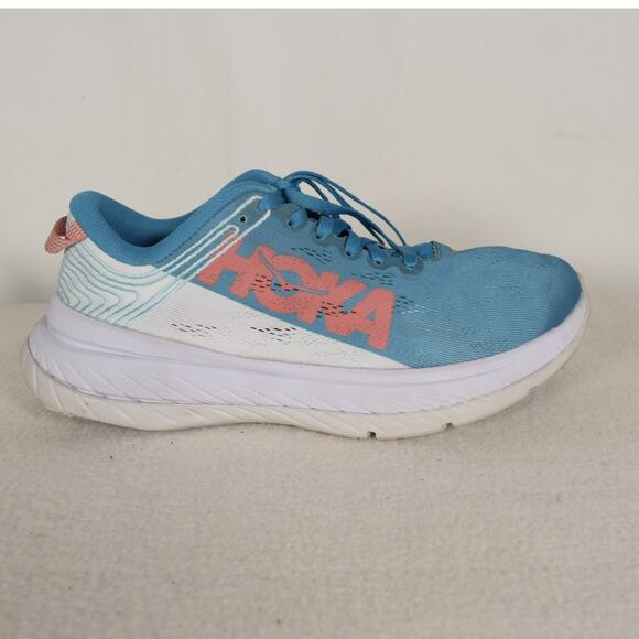 Women's Hoka One One Carbon X Teal & Peach Athletic Shoes Sz 7.5/ 39.3 F272191 - Picture 2 of 16